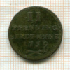 2 пфеннига. Аугсбург 1759г