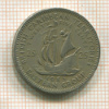 25 центов. Британские Карибы 1955г