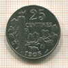 25 сантимов. Франция 1905г