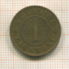 1 скиллинг. Дания 1856г