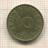 10 франкенов. Саарланд 1954г