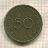 50 франкенов. Саарланд 1954г