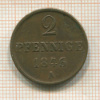 2 пфеннига. Ганновер 1846г