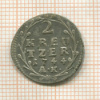 2 крейцера. Гессен-Дармштадт 1744г