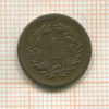 1 раппен. Швейцария 1875г