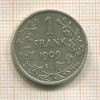 1 франк. Бельгия 1909г