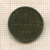 1 пфенниг. Гессен 1872г