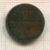 2 пфеннига. Саксен-Майнинген 1864г