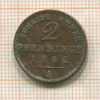 2 пфеннинга. Пруссия 1862г