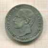 2 песеты. Испания 1882г