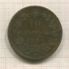 10 сентесимо. Италия 1893г