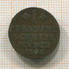 1 пфеннинг. Ганновер 1806г