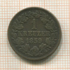 1 крейцер. Баден 1859г