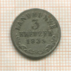 3 крейцера. Саксен-Мейнинген 1835г