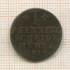 1 пфеннинг. Брауншвейг 1814г