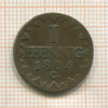 1 пфенниг. Саксония 1804г
