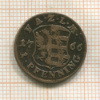 1 пфеннинг. Анхальт-Цербст 1766г