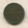 1 крейцер. Австрия 1851г