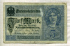 5 марок. Германия 1917г