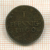 1 пфенниг. Саксония 1800г