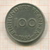 100 франкенов. Саарланд 1955г