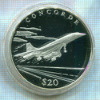 20 долларов. Либерия. ПРУФ 2000г