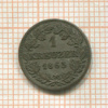 1 крейцер. Бавария 1863г