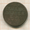 1 скиллинг. Дания 1771г