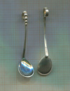 Ложечки для специй. 2 шт. Серебро. Швеция. 830 пр. Общий вес 4,55 гр