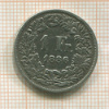 1 франк. Швейцария 1886г