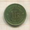 1 франк. Бельгийское Конго 1946г
