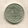 1/2 франка. Швейцария 1966г