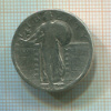 1/4 доллара. США 1927г