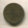 1 пфенниг. Саксония 1777г