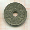 25 сантимов. Франция 1920г