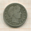 1/4 доллара. США 1902г