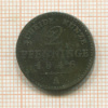 2 пфеннинга. Пруссия 1846г