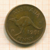 1 пенни. Австралия 1951г