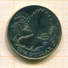 1 доллар. Новая Зеландия 1980г