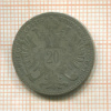 20 крейцеров. Австрия 1870г