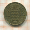 10 франков. Монако 1950г