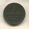 1 крейцер. Австрия 1851г