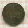 4 пфеннига. Шаумбург-Липпе 1858г