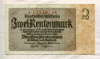2 рентенмарки. Германия 1937г