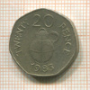 20 пенсов. Гернси 1983г