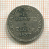 15 копеек 1 злотый 1837г