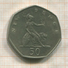 50 пенсов. Великобритания 1969г