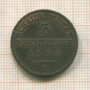 3 пфеннига. Пруссия 1859г
