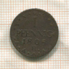 1 пфенниг. Саксония 1805г