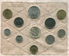 Годовой набор монет. Италия. (500 лир - серебро) 1980г